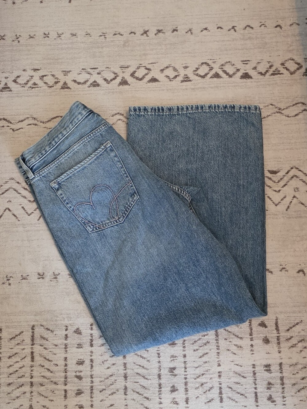 Aero New Super Baggy Low Rise Wide Leg Jeans Festival Casual Denim